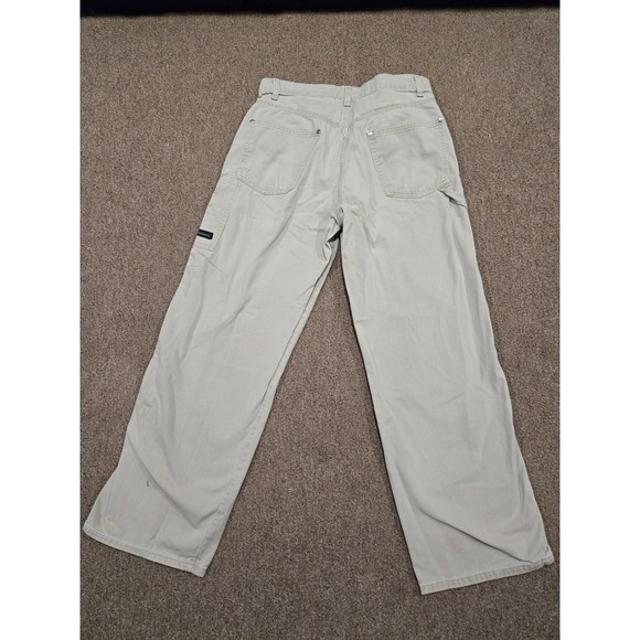 Vintage Levis SilverTab Khakis Mens 30x30 Tan Carpenter Pants Wide Leg USA - Picture 8 of 10